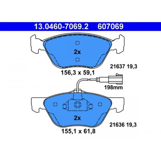 MAREA BRAVO 2.0 ALFA 145-146-155- COUPE ÖN FREN BALATASI TAKIM 9947156 - 2