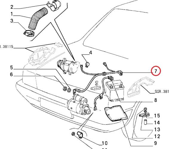 UNO MARŞ MOTOR KABLOSU 7697068 - 1